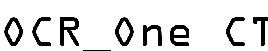 OCR_One CTT Font Download Free